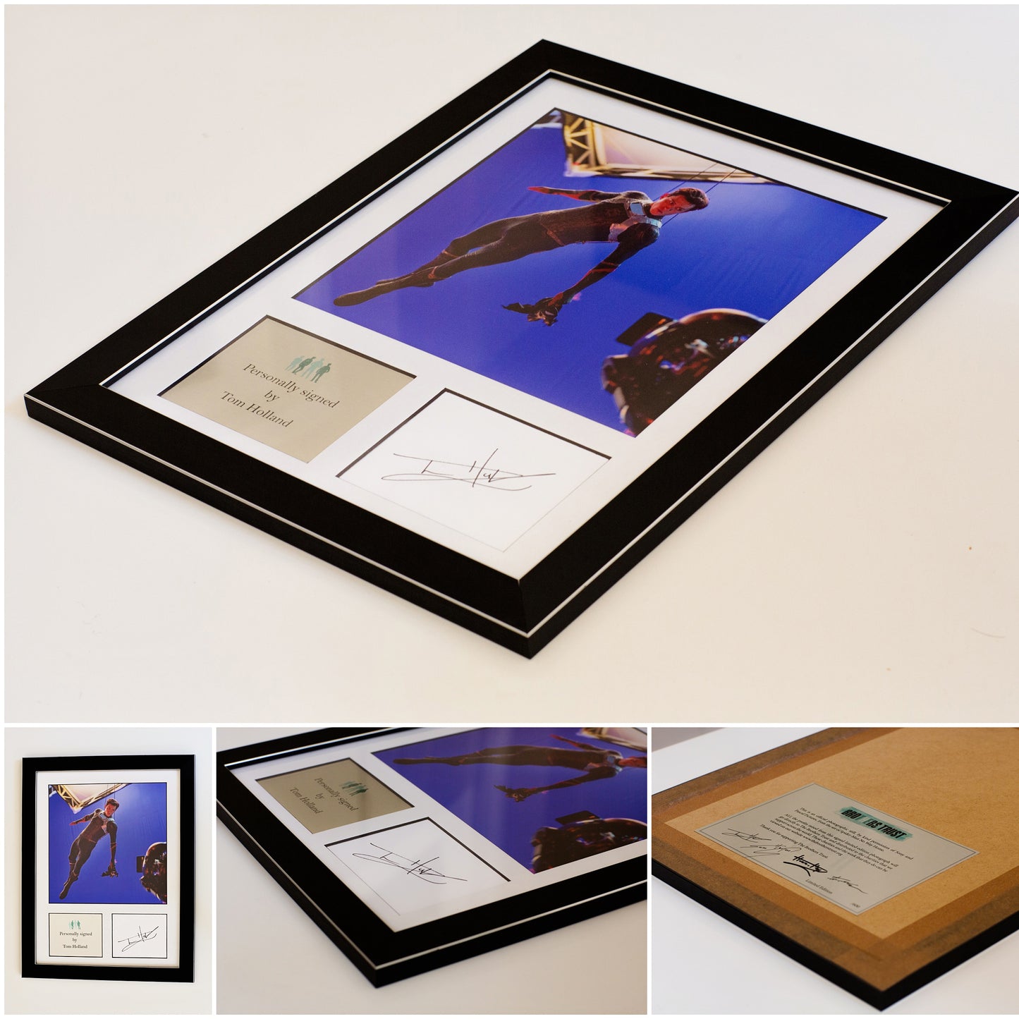 SAVE £45 Limited Edition framed Official Spider-Man Set Photo Signed by Tom Holland