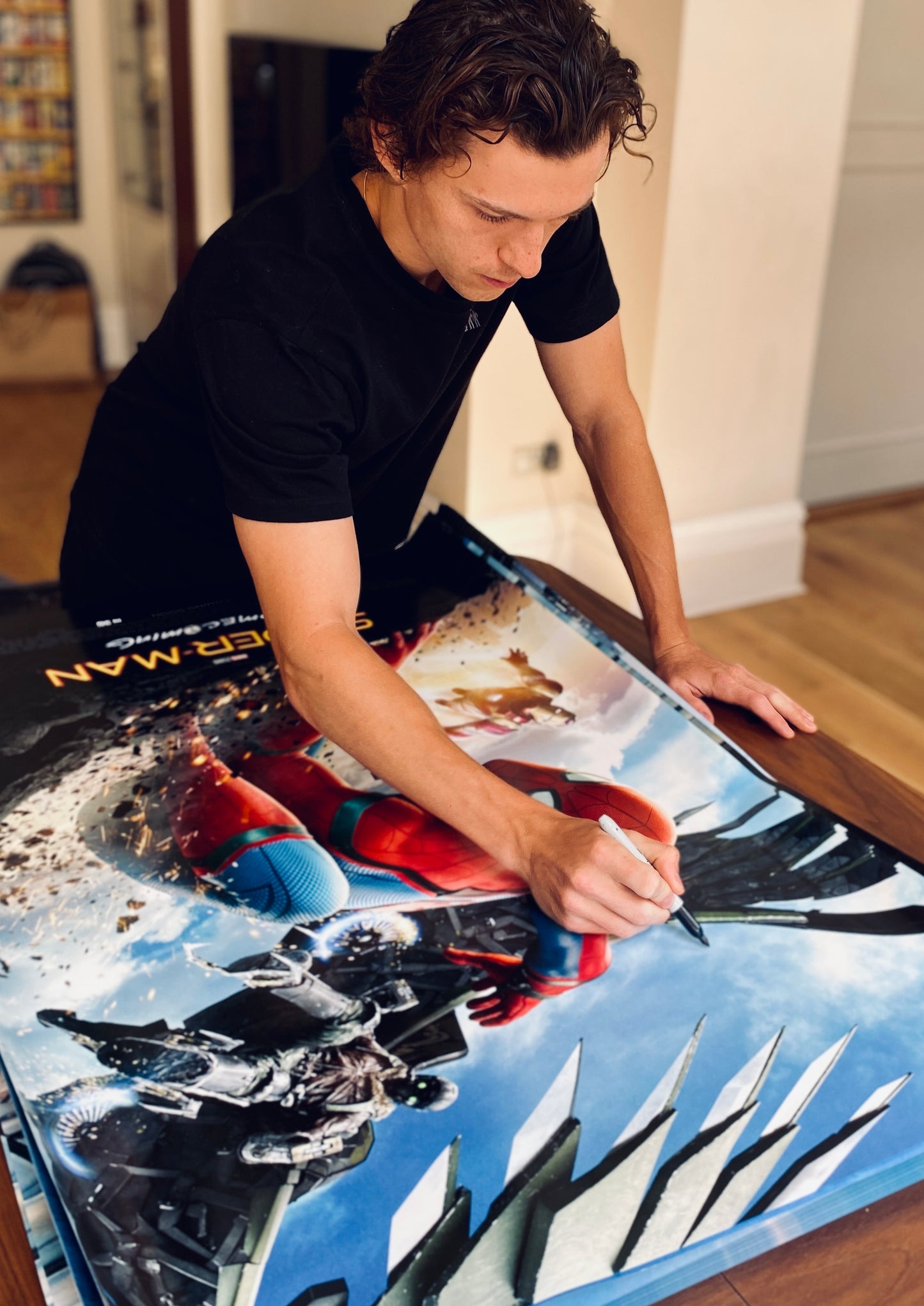 Spider-Man: Homecoming (Vulture) Poster signed by Tom Holland with Certificate of Authentication