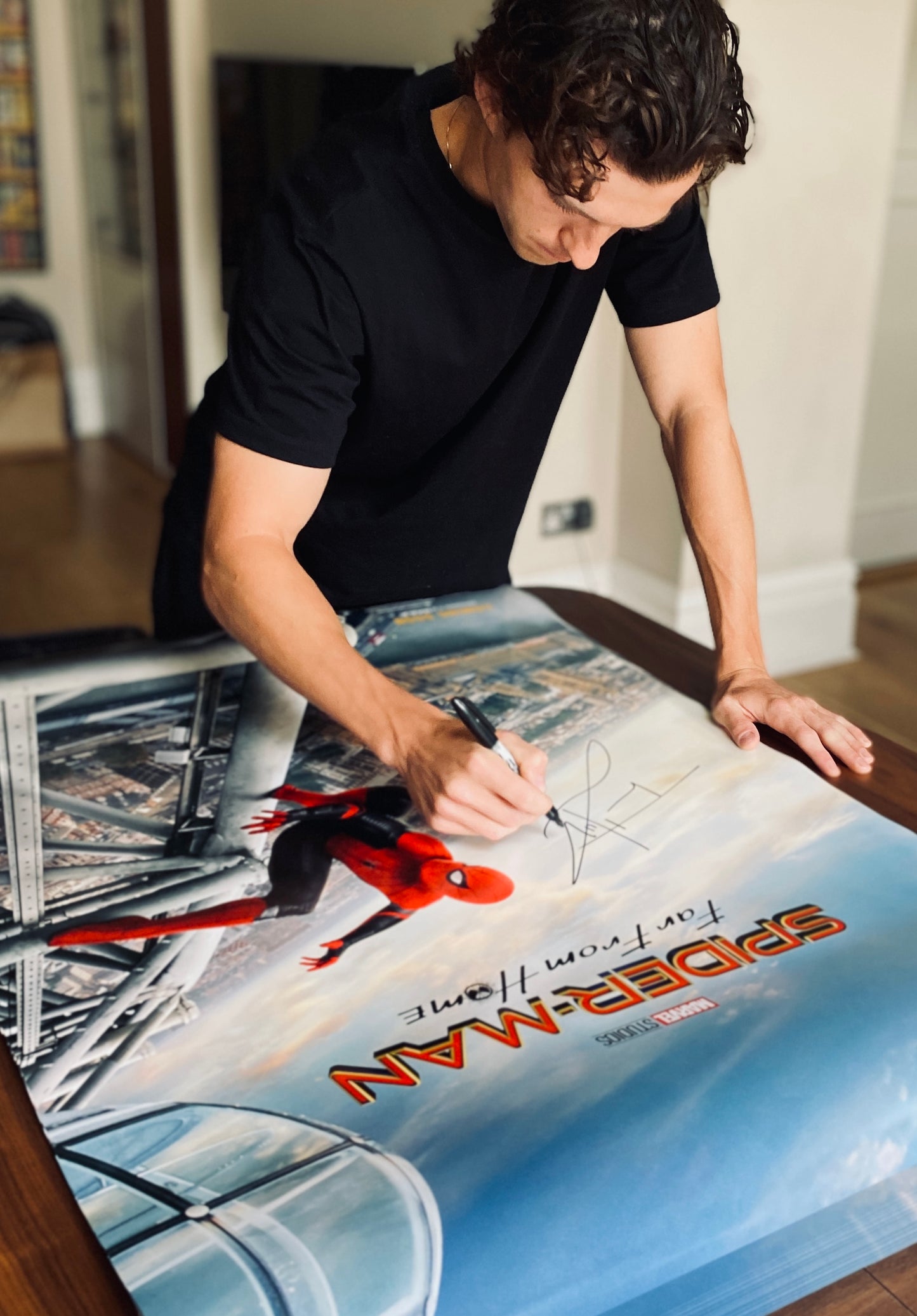 Spider-Man: Far From Home Poster signed by Tom Holland with Certificate of Authentication