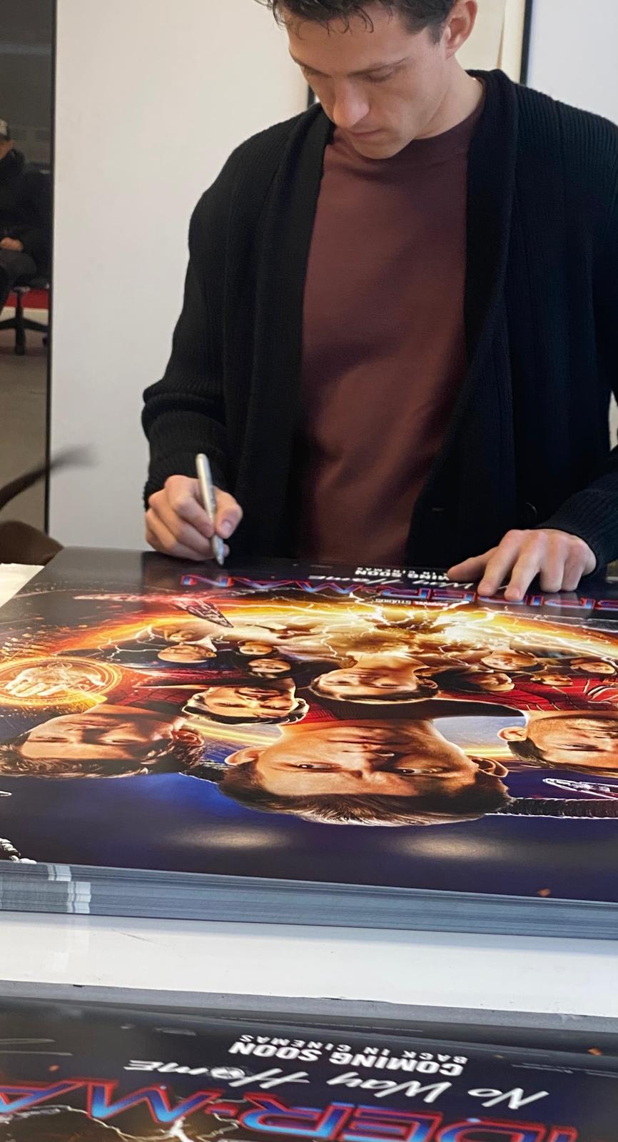 Spider-Man: No Way Home  Poster signed by Tom Holland  with Certificate of Authentication