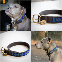 Blue Diamond Handmade African Beaded Dog Collar