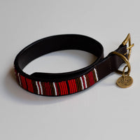 NEW Red Handmade Masai African Beaded Dog Collars